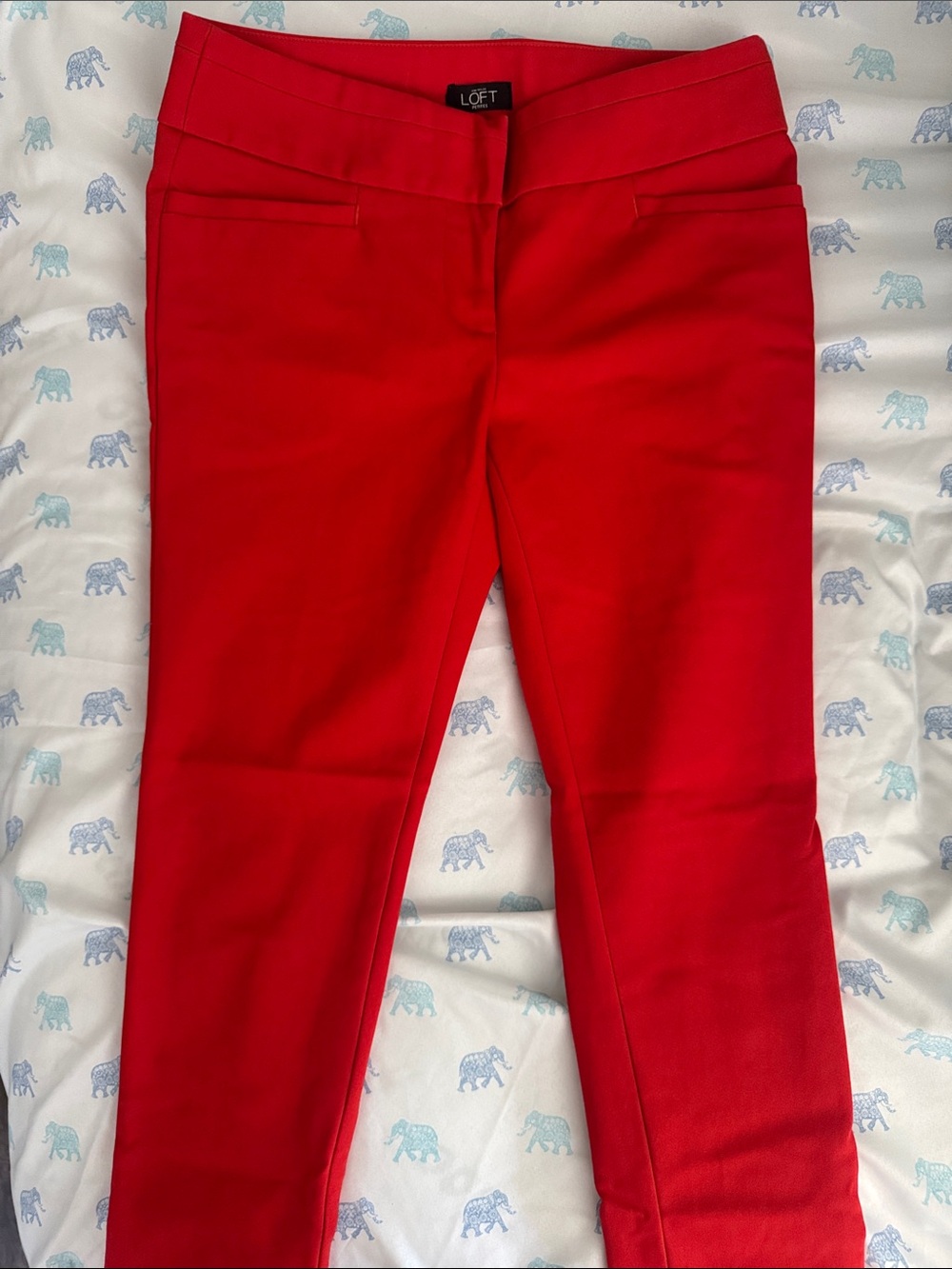 LOFT Bright Red Girls' Slim Ponte Pants